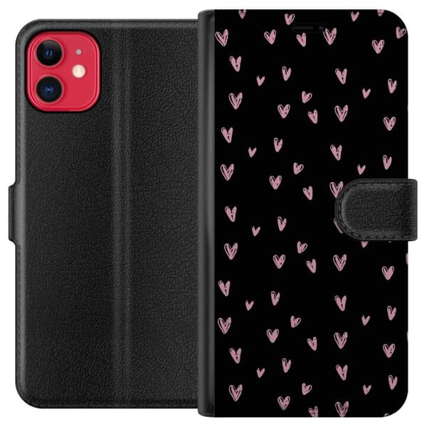 Kompatibel Tegnebogsetui til Apple iPhone 11 Små Hjerter