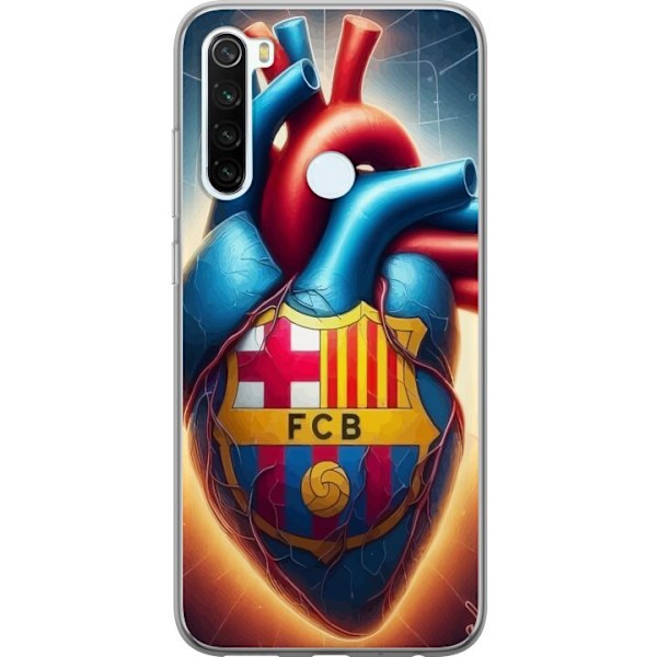 Xiaomi Redmi Note 8 Gennemsigtig cover FCB Hjerte