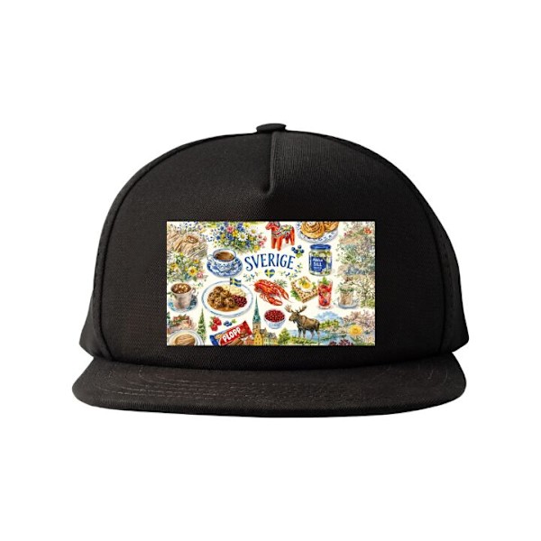 Snapback svart one size