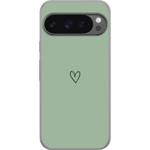 Kompatibelt Mobildeksel til Google Pixel 9 Pro XL Hjerte Grønt