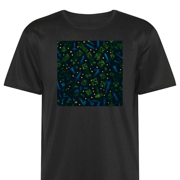 Tränings-T-shirt | Sport-T-shirt för Vuxen Minecraft Dungeon svart 4X-Large