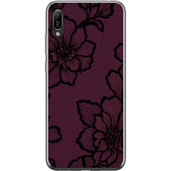 Kompatibelt Mobildeksel til Huawei Y6 Pro (2019) Bjørnebærblomst lila