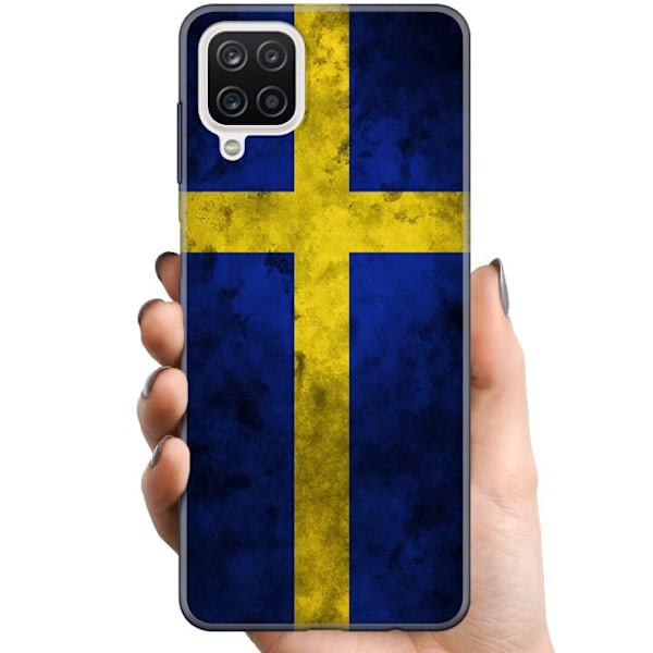 Samsung Galaxy A12 TPU Mobildeksel Sverige Flag
