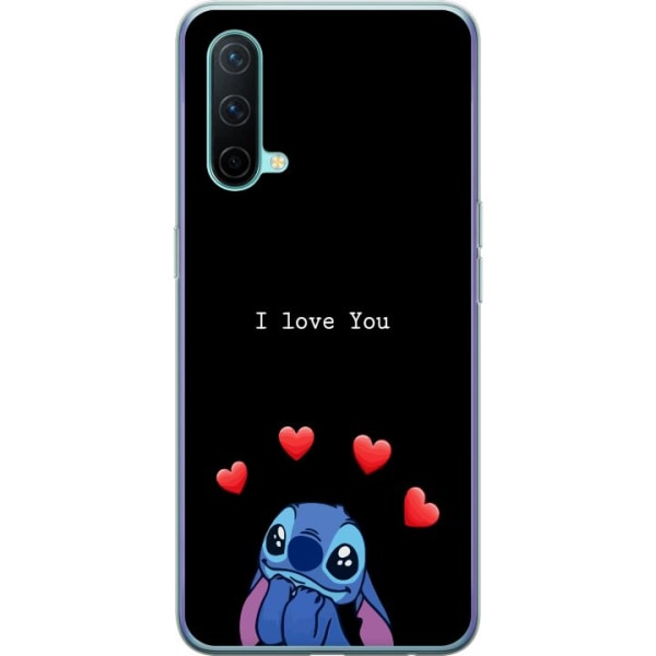 OnePlus Nord CE 5G Gjennomsiktig deksel Stitch Kjærlighet