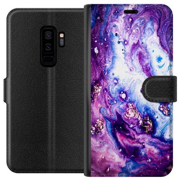 Samsung Galaxy S9+ Lompakkokotelo Galaksin marmori