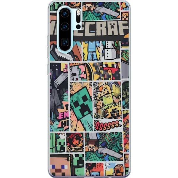 Huawei P30 Pro Läpinäkyvä kuori Minecraft Taide
