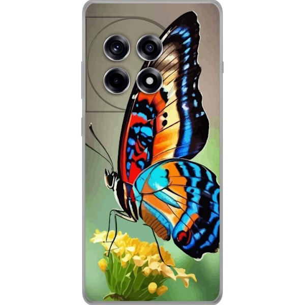 OnePlus 12R Gennemsigtig cover Sommerfugl Natur Sommer Motiv Vinger Farverig Design Populær Dekoration Grafisk Eksotisk Tema