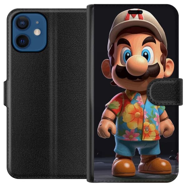 Kompatibelt Plånboksfodral till Apple iPhone 12 mini Super Mario