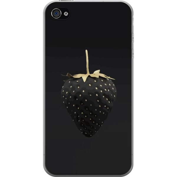 Apple iPhone 4 Gennemsigtig cover Luksus Jordbær