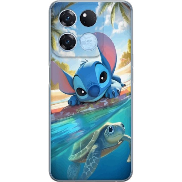 OnePlus Ace Racing Gjennomsiktig deksel Stitch med skilpadde -