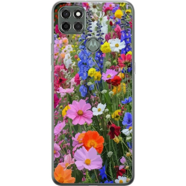 Motorola Moto G9 Power Läpinäkyvä kuori Kukkakuvioinen mobiilikuori kesäisellä niityllä ja luontomaisemalla