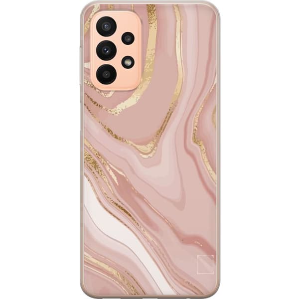 Kompatibelt Mobildeksel til Samsung Galaxy A23 Lys Rosa Marmor