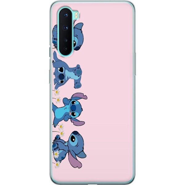 OnePlus Nord Genomskinligt Skal Stitch Skratt & Bus – Perfekt för Mobilskal eller Poster