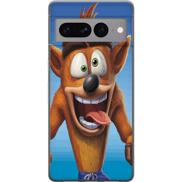 Google Pixel 7 Pro Genomskinligt Skal Crash Bandicoot