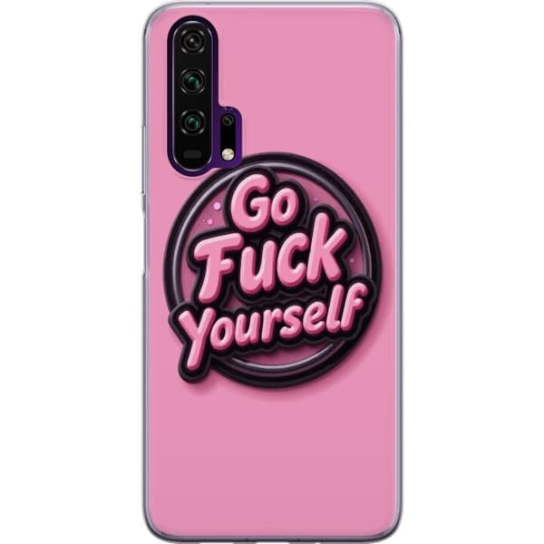 Kompatibelt Mobildeksel til Honor 20 Pro Rosa 3D textposter