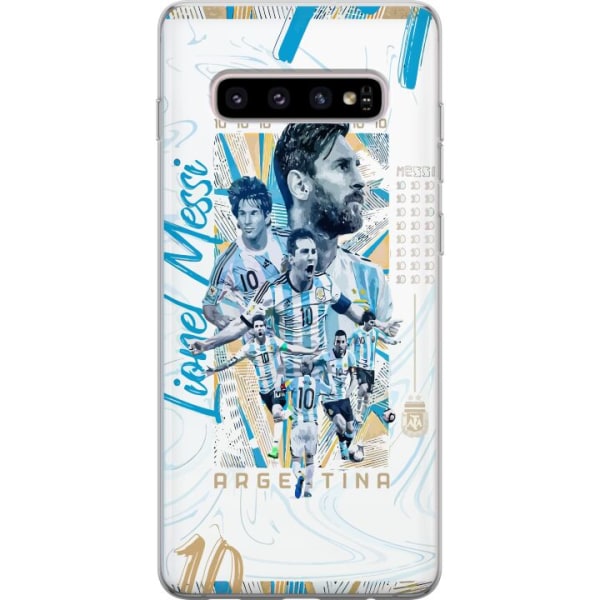 Samsung Galaxy S10+ Läpinäkyvä kuori Lionel Messi