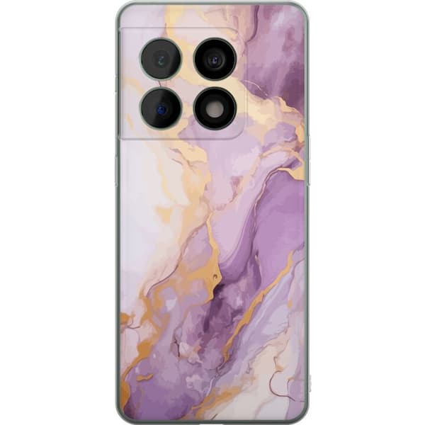 Kompatibel Mobilcover til OnePlus 10 Pro Marmor Lilla Guld