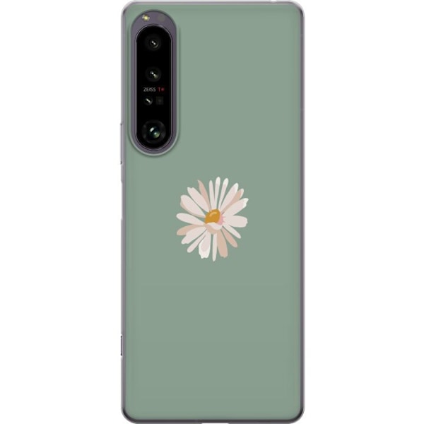 Sony Xperia 1 IV Läpinäkyvä kuori Vihreä Minimalikukka - t