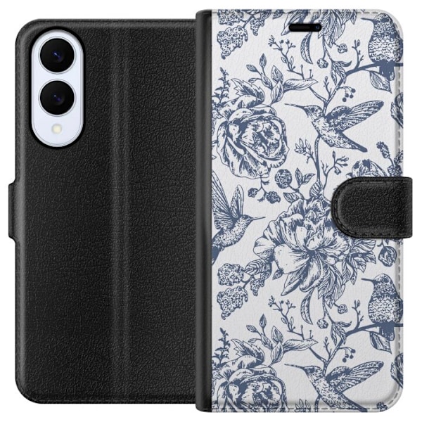 Samsung Galaxy S25 Edge Lompakkokotelo Kukat & Linnut - Romant