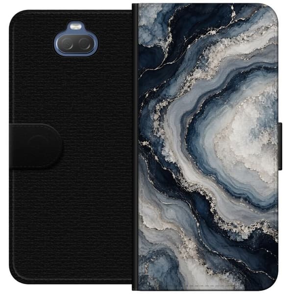 Kompatibelt Lommeboketui til Sony Xperia 10 Nattagat blå