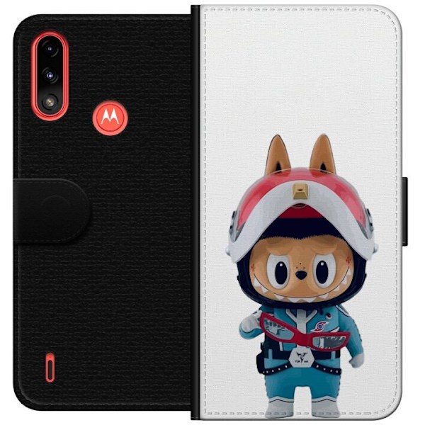 Motorola Moto E7 Power Tegnebogsetui How2work Labubu Monstre x