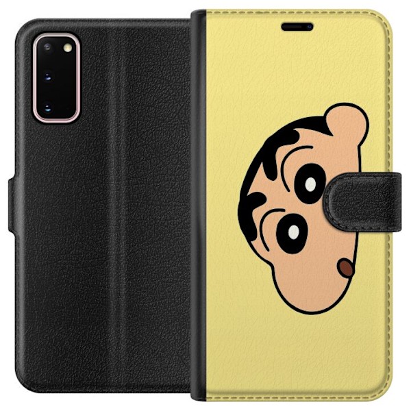 Samsung Galaxy S20 Plånboksfodral Peeking Shinchan