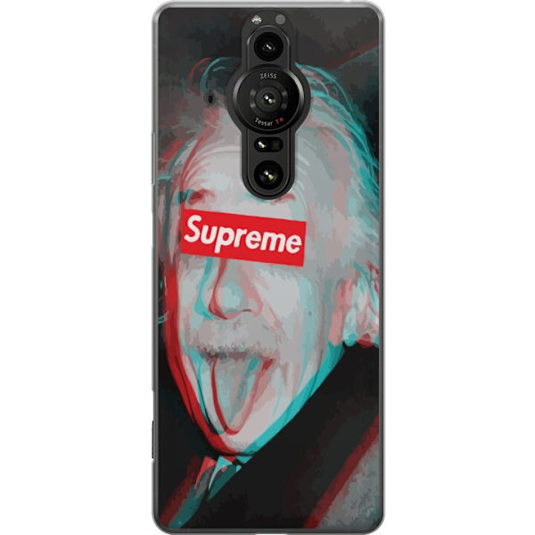 Sony Xperia Pro-I Läpinäkyvä kuori Supreme Albert Einstein 3D Motiivi Katumuoti Suunnittelu Suosittu Tiede Ikoni Kaupunkitaide