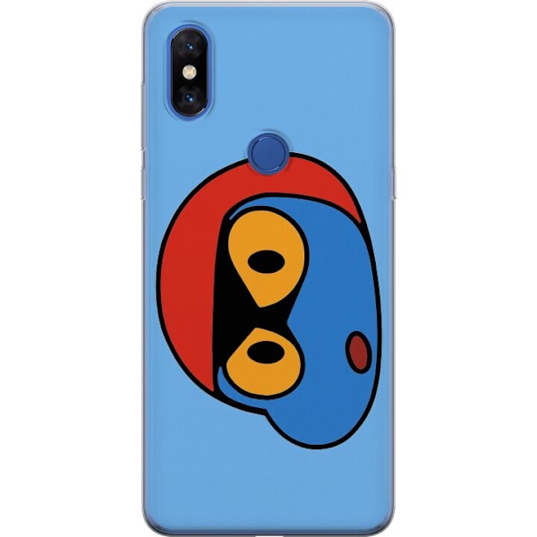 Xiaomi Mi Mix 3 Genomskinligt Skal Bold Bot Head