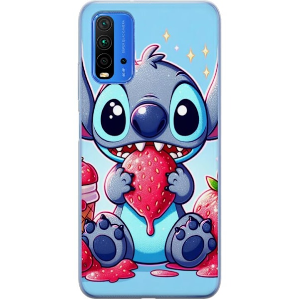 Xiaomi Redmi Note 9 4G Läpinäkyvä kuori Strawberry Stitch