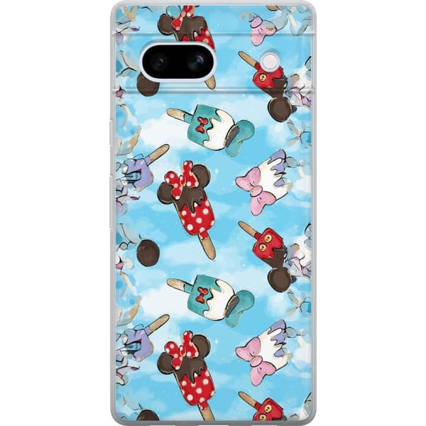 Kompatibel Mobilcover til Google Pixel 7a Tecknade glassfigurer blå
