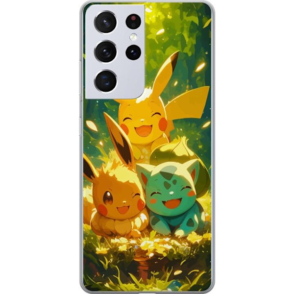 Samsung Galaxy S21 Ultra 5G Läpinäkyvä kuori Pixelmonster pelityyli - värikäs muotoilu retroa rakastaville pelaajille