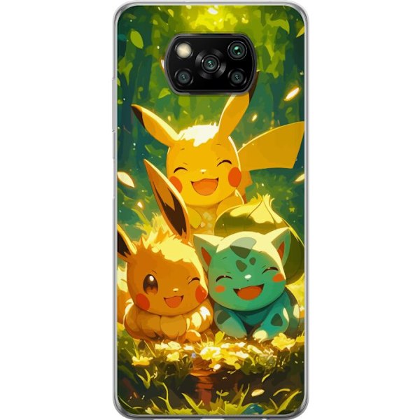 Xiaomi Poco X3 NFC Läpinäkyvä kuori Pixelmonster pelityyli