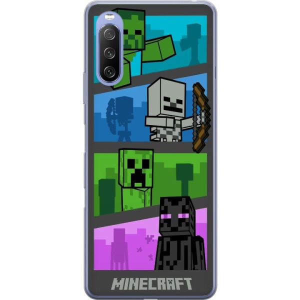 Sony Xperia 10 III Lite Gennemsigtig cover Minecraft