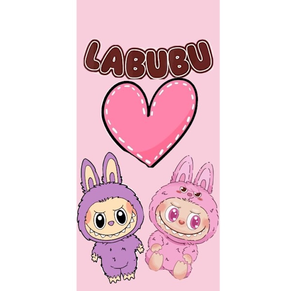 Apple iPhone 13 Pro Lompakkokotelo Labubu Pink Monster