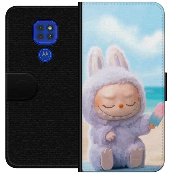 Motorola Moto G9 Play Lompakkokotelo Labubu Vaaleanpunainen Tu