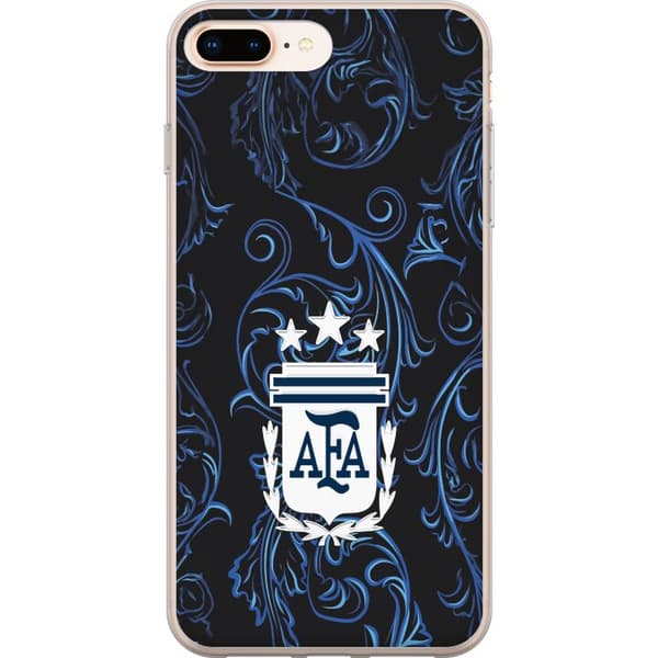 Kompatibelt Mobildeksel til Apple iPhone 7 Plus Argentinas AFA-emblem på mørkeblå ornamentbakgrunn blå