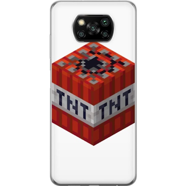 Xiaomi Poco X3 NFC Läpinäkyvä kuori Minecraft TNT