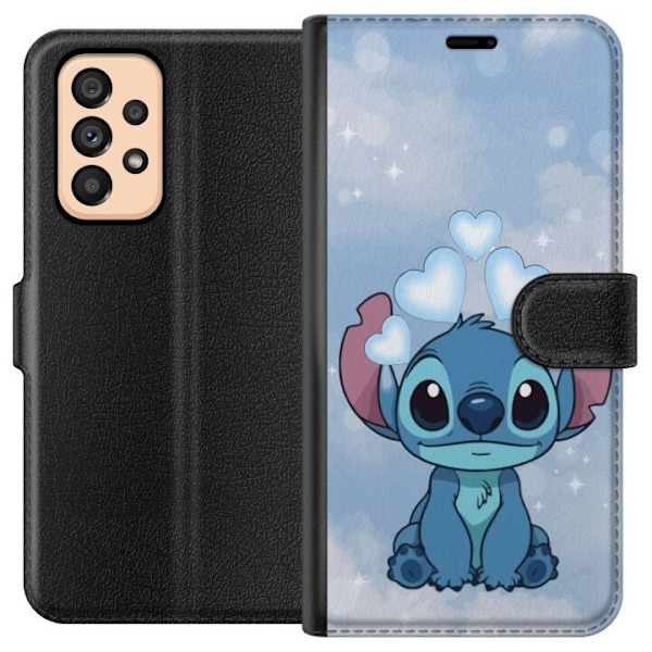 Samsung Galaxy A53 5G Lompakkokotelo Stitch Hyppäävä Ilo - Hauska Suunnittelu Lahjalle