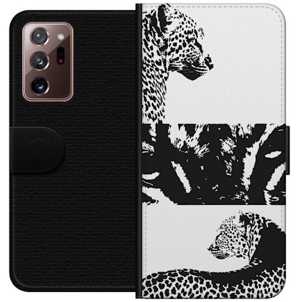 Samsung Galaxy Note20 Ultra Tegnebogsetui Leopard Faces
