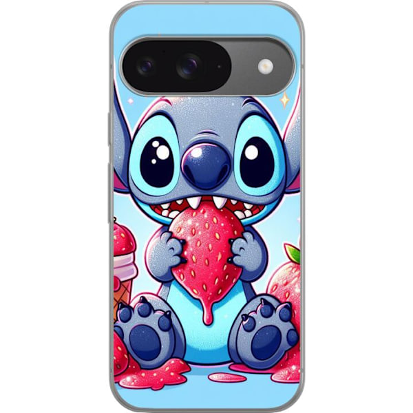 Google Pixel 9 Pro Läpinäkyvä kuori Strawberry Stitch