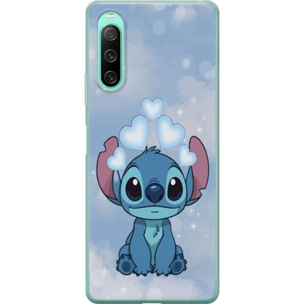 Sony Xperia 10 IV Läpinäkyvä kuori Stitch Hyppäävä Ilo - Hauska Suunnittelu Lahjalle