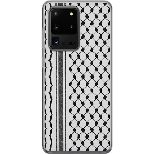 Samsung Galaxy S20 Ultra Gennemsigtig cover Palæstinensisk mønster - inspireret af traditionel stil keffiyeh-stof
