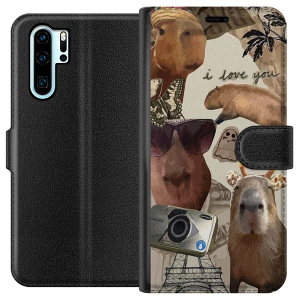 Kompatibelt Lommeboketui til Huawei P30 Pro Capybara