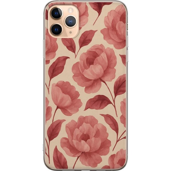 Apple iPhone 11 Pro Max Läpinäkyvä kuori Ruusun Kukinta