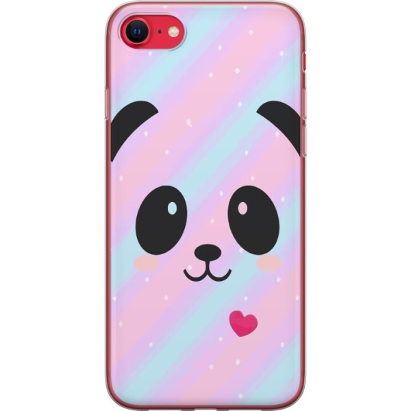 Apple iPhone SE (2022) Gennemsigtig cover Regnbue Panda