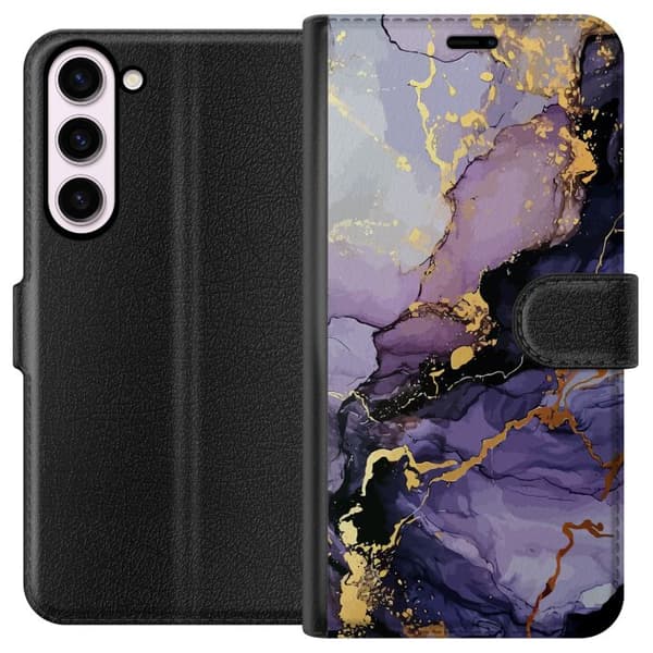 Kompatibelt Plånboksfodral till Samsung Galaxy S23+ Lila Marmor