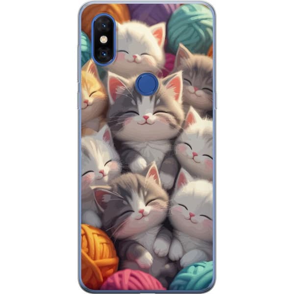 Kompatibelt Mobildeksel til Xiaomi Mi Mix 3 Sovande kattungar beige