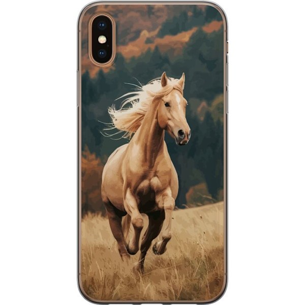Apple iPhone XS Gennemsigtig cover Løbende Hest
