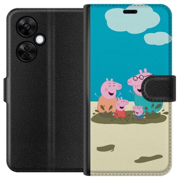 OnePlus Nord CE3 Lompakkokotelo Greta Possu Perhe Jori Mutapuro Lasten Kuva Sarja Suosittu Lasten Hahmo Ilo