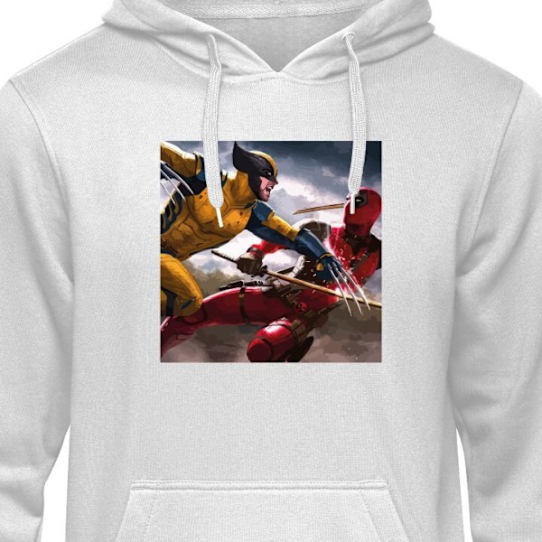 Barn-Hoodie | Mjuk Huvtröja för Barn Wolverine Deadpool grå 12-13 År